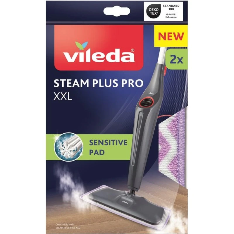 Vileda Udskiftningspuder til Steam Plus XXL Sensitive - 2 stk.