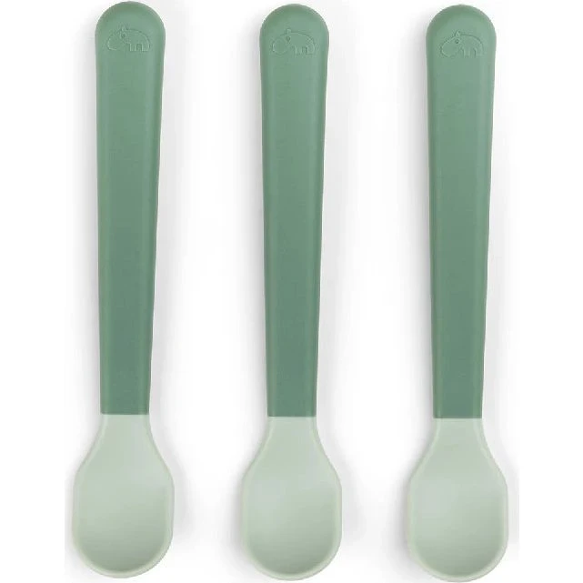 Done By Deer Foodie Easy-grip babyske 3-pak - Grøn
