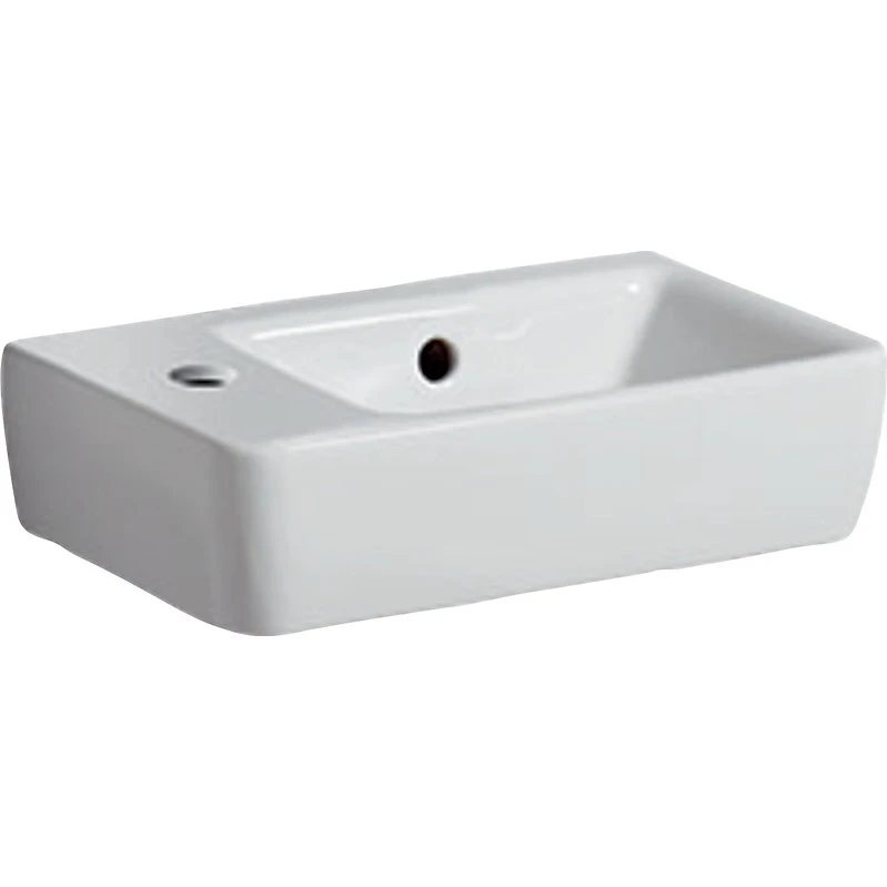 Geberit Renova Compact håndvask 400x250x150mm hvid med KeraTect