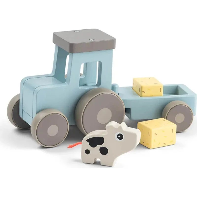 Done By Deer Tiny Farm traktor Dotti - blå