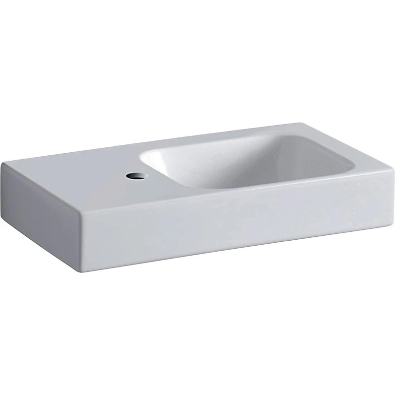 Geberit Icon håndvask med fralægningsplads, hvid, 530x310x135mm