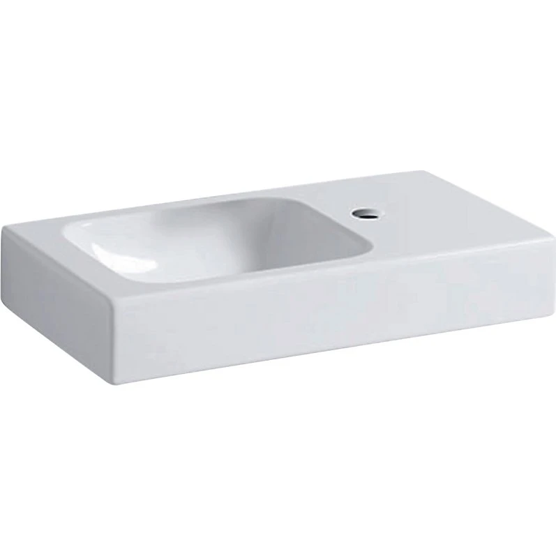 Geberit Icon håndvask med fralægningsplads, hvid, 530x310x135mm