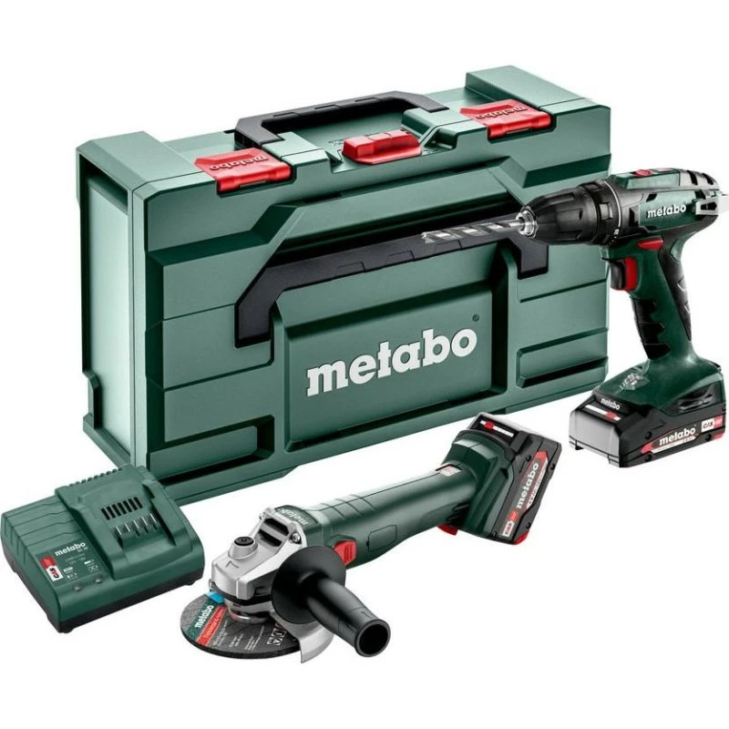 Metabo Combo-sæt 18V BS18 + W 18 L 9-125 i metaBOX (4,0+2,0Ah)