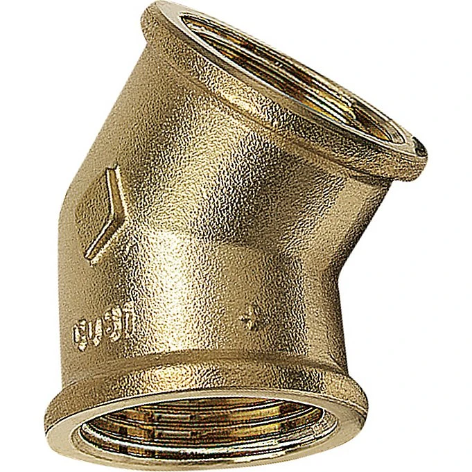 PURAFIT Vinkel 1'' Muffe/Muffe 45° i Blyfri Siliciumbronze