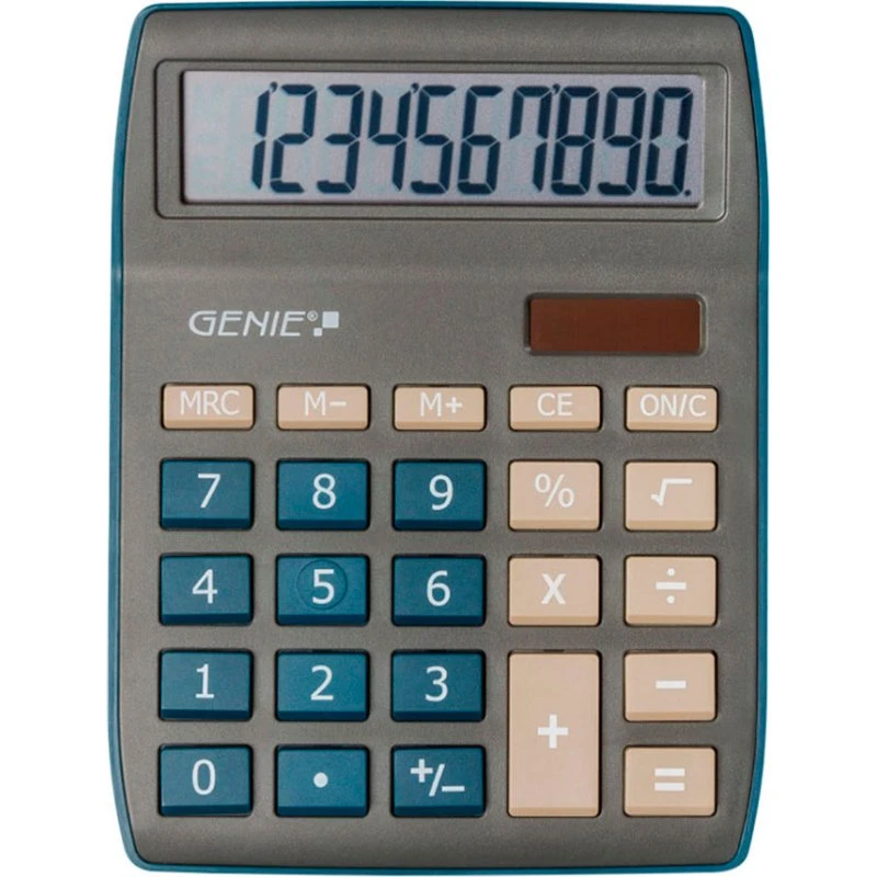 Genie 840 DB Desktop Regnemaskine - Blå/Grå (10 cifre)