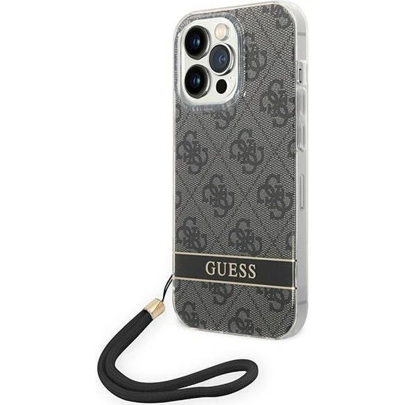 Guess GUOHCP14LH4STK iPhone 14 Pro Cover med 4G Print & Rem