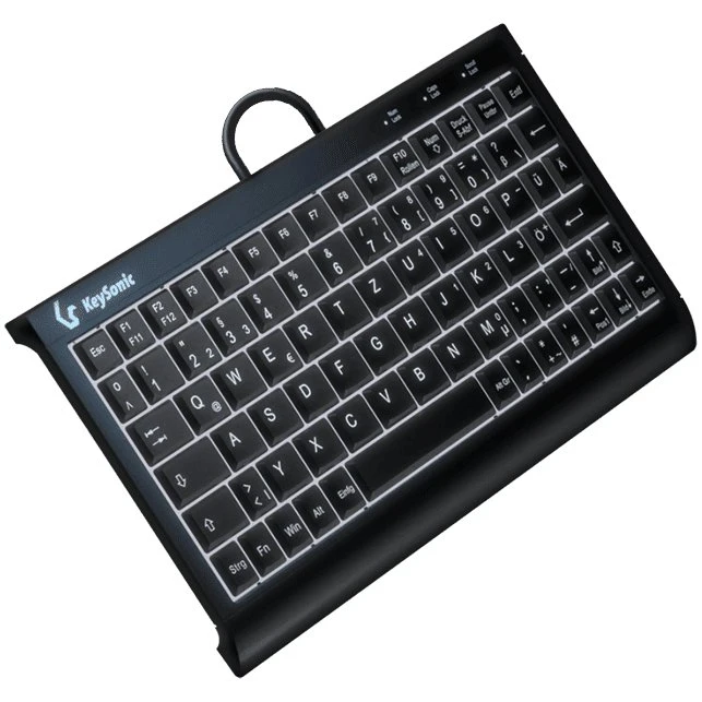 KeySonic KSK-3011ELC Tastatur - Sort, Tysk QWERTZ, LED, USB
