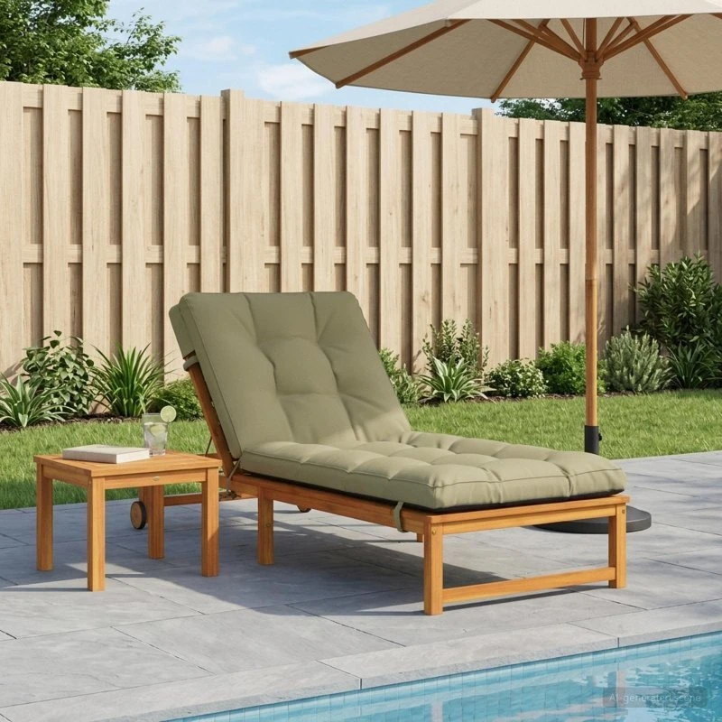 vidaXL VIANEN Solsengpude - Lys grøn - 200 x 80 x 8 cm