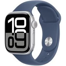 Apple Watch Series 10 GPS 42mm Aluminium Sølv (Denim M/L)