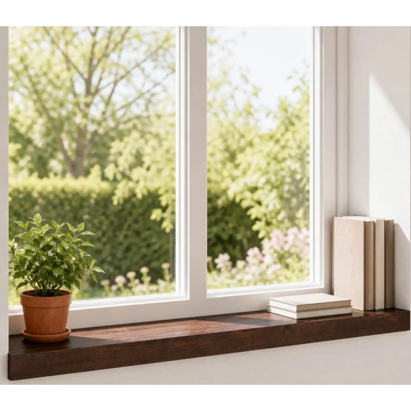 vidaXL Vindueskarme 2 stk. Mørk Brun 70x20x2 cm i massiv bøg