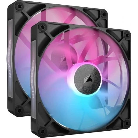 Corsair iCUE LINK RX140 RGB 140 mm (2-pack) - sort