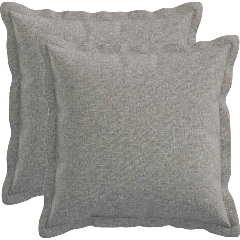 vidaXL HOUTEN Pyntepuder 2 stk. - Skygrå Faux Linned 45x45 cm