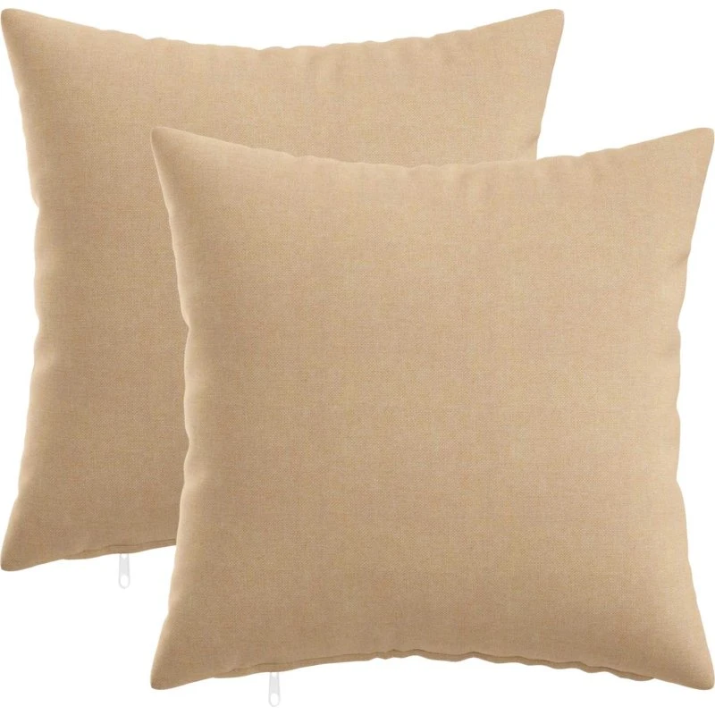 vidaXL HEERLEN Pyntepuder 2 stk. - Cremefarvet 35x35 cm
