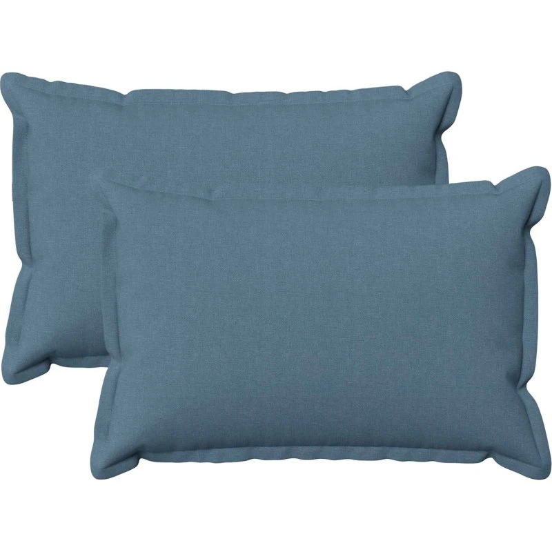 vidaXL HOUTEN Pudebetræk 2 stk. Jeansblå 50 x 75 cm Faux Linned