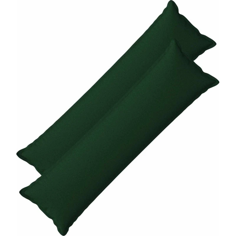 vidaXL HOUTEN Pudebetræk 2 stk. Mørkegrøn 40 x 145 cm Faux Linned