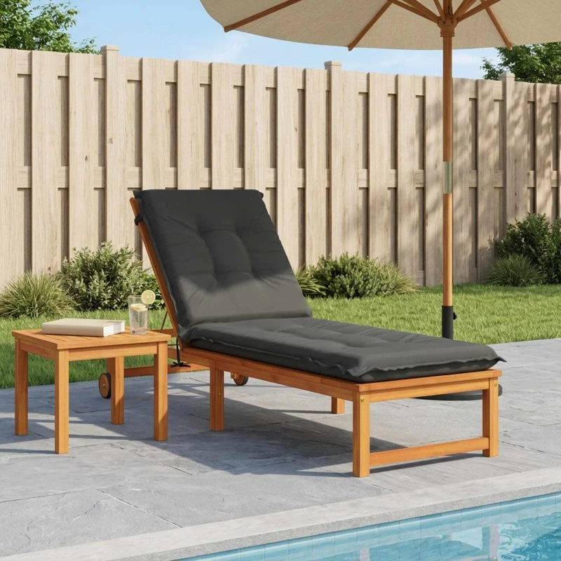 vidaXL Solsengspude GEMERT Antracit 190 x 50 x 9 cm