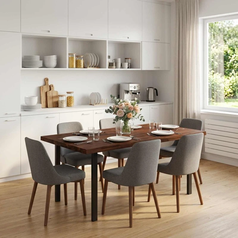 vidaXL Rektangulært Bord i Massivt Akacietræ, 140x60 cm, Mørkebrun