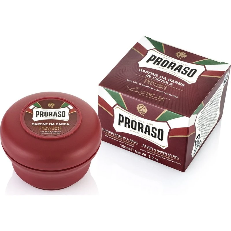 Proraso Barbersæbe i skål Nourishing Sandeltræ & Sheasmør 150 ml
