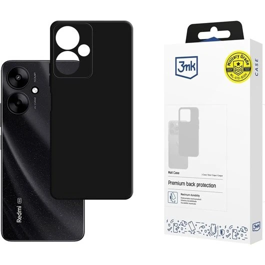 3MK Matt Etui til Xiaomi Redmi 13C 5G - Sort