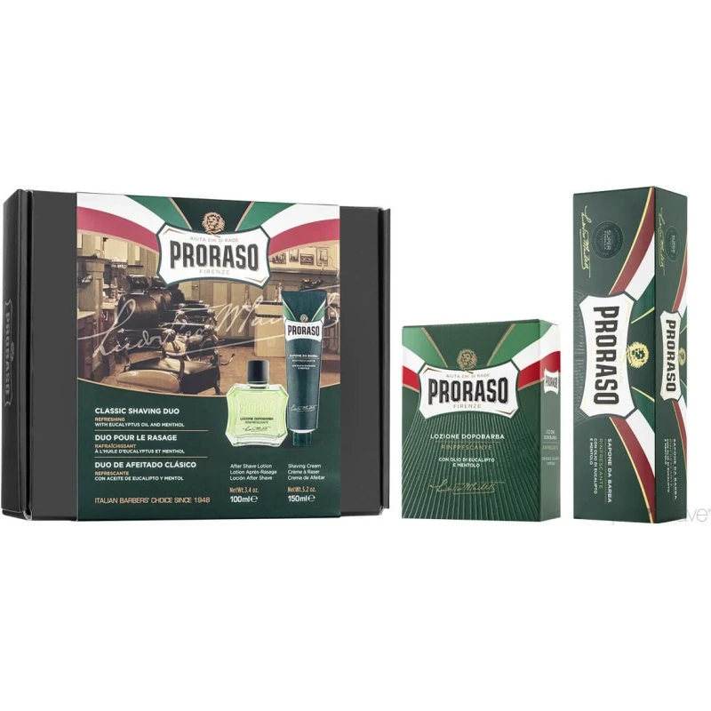 Proraso Duo Gaveæske – Barbercreme 150 ml & Aftershave 100 ml