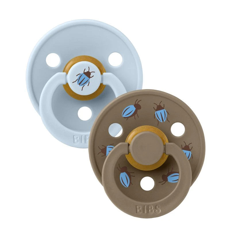 BIBS Studio Colour Sut Beetle Mix - Baby Blue/Dark Oak - Størrelse 1