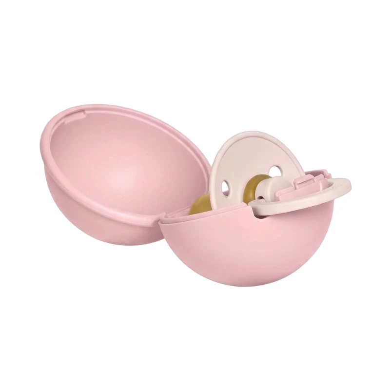 BIBS Colour Pacifier Round Latex & Case Mini - Petal Size 1