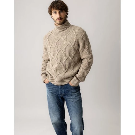 MMGBarnie Cable Rollneck Knit - Klassisk kabelstrikket rullekrave