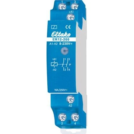 Eltako Elektronisk Relæ 2s 16a 8-230VUC til DIN-skinne