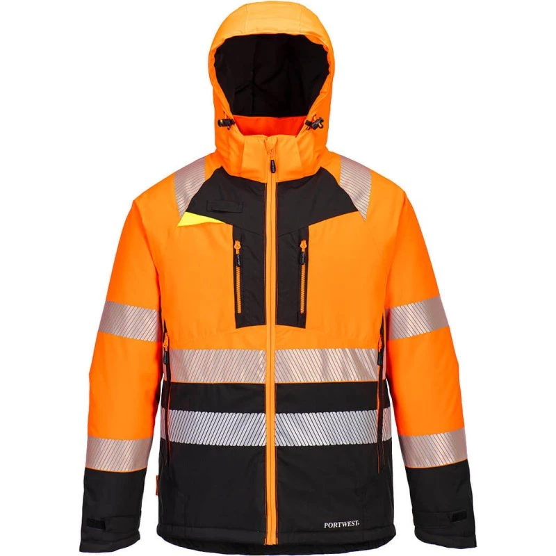 Portwest DX430 DX4 Hi-Vis Vinterjakke Kl.2 - Orange/Sort
