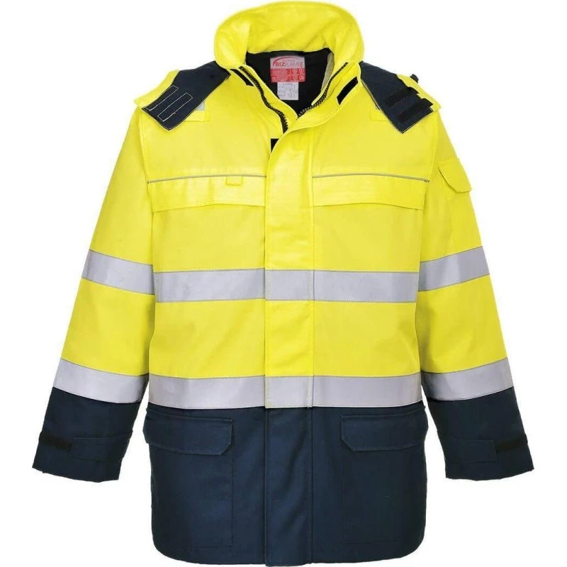 Portwest FR79 Bizflame Hi-Vis Jakke Gul/Navy