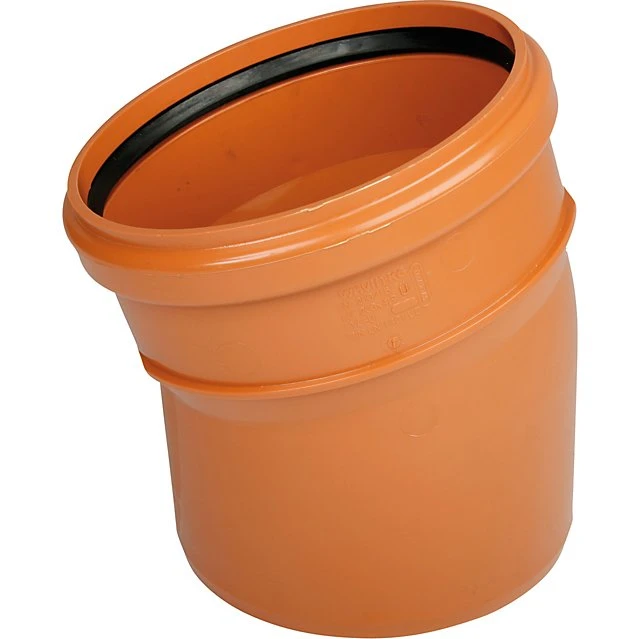 Ostendorf PVC bøjning 110mm 30° med kort muffe SN4 EN1401