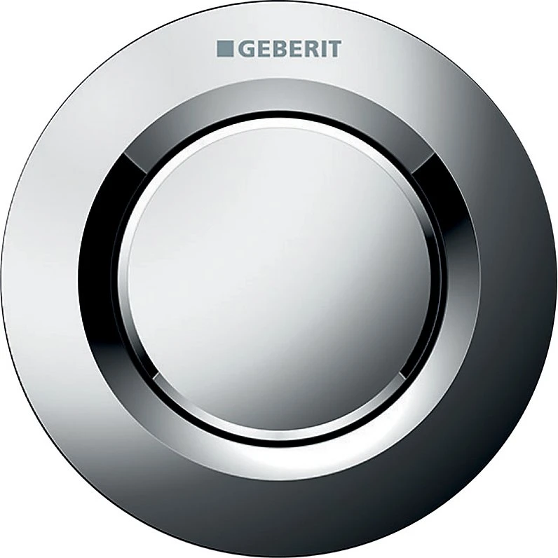 Geberit Omega01 pneumatisk skylleknap, blankforkromet