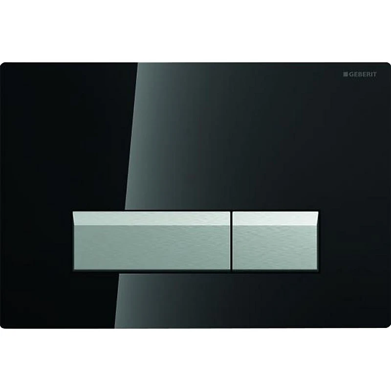 Geberit Sigma40 betjeningsplade, sort børstet aluminium