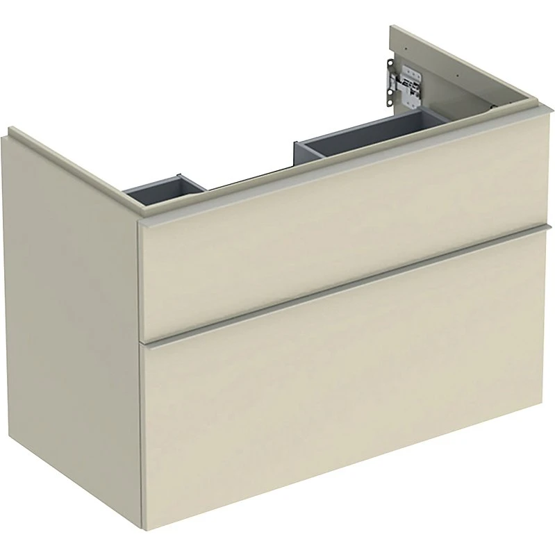 Geberit Icon vaskeskab 888x476x615mm 2 skuffer sand-grå