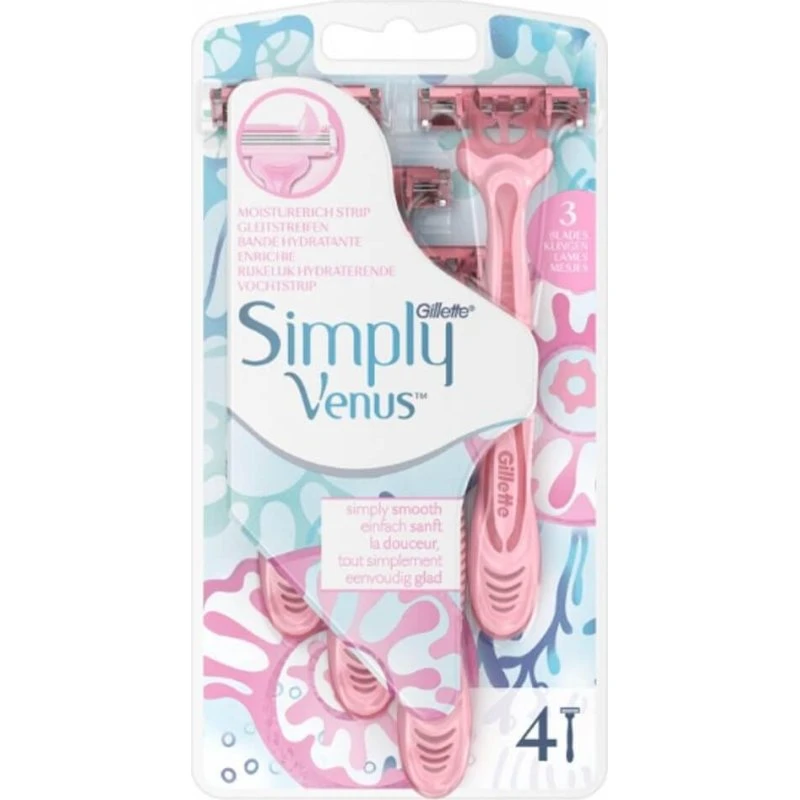 Gillette Simply Venus 2 engangsskrabere 4 stk (Aloe Vera)