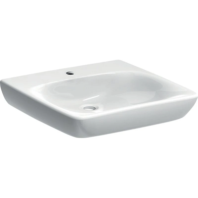 Geberit Renova Comfort håndvask, hvid, 60x55 cm, uden overløb