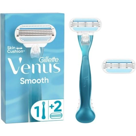 Gillette Venus Smooth barberhøvel, 2 udskiftningsblade