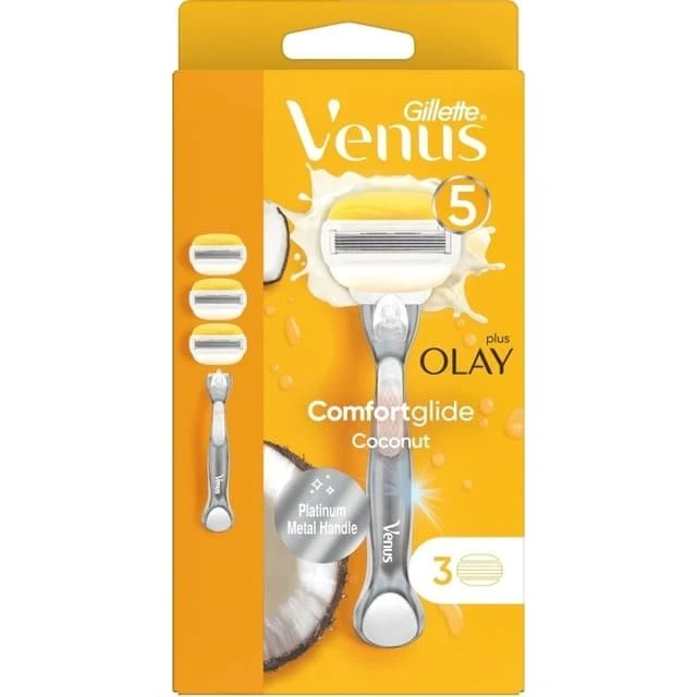 Gillette Venus ComfortGlide Coconut + Olay, 4 stk