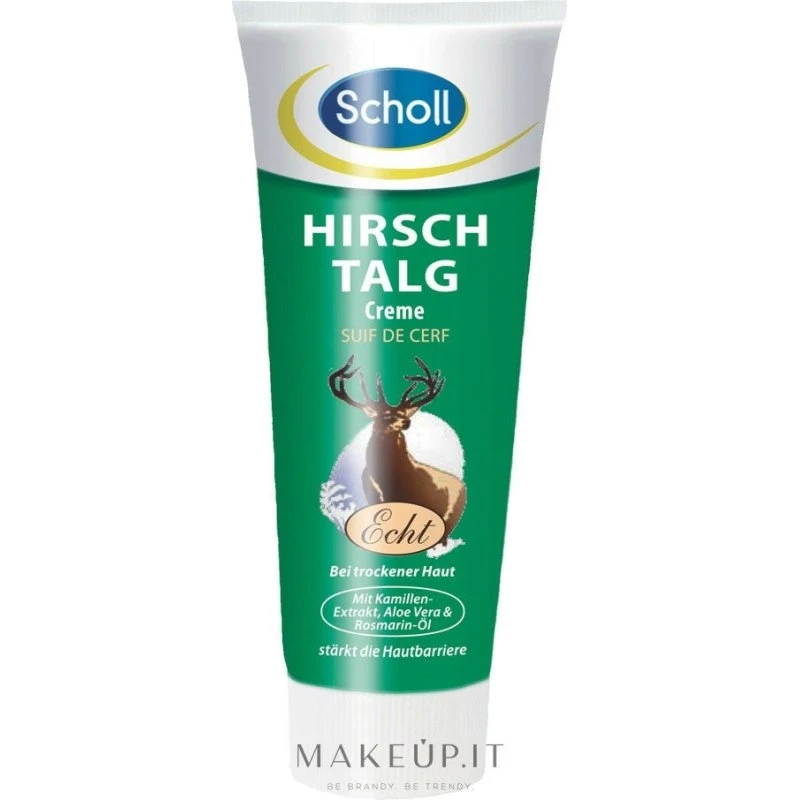 Scholl Hirsch Talg Urtecreme til tør hud, 100 ml