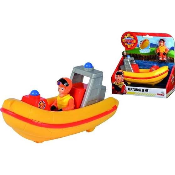 Fireman Sam Neptune redningsbåd med Elvis-figur