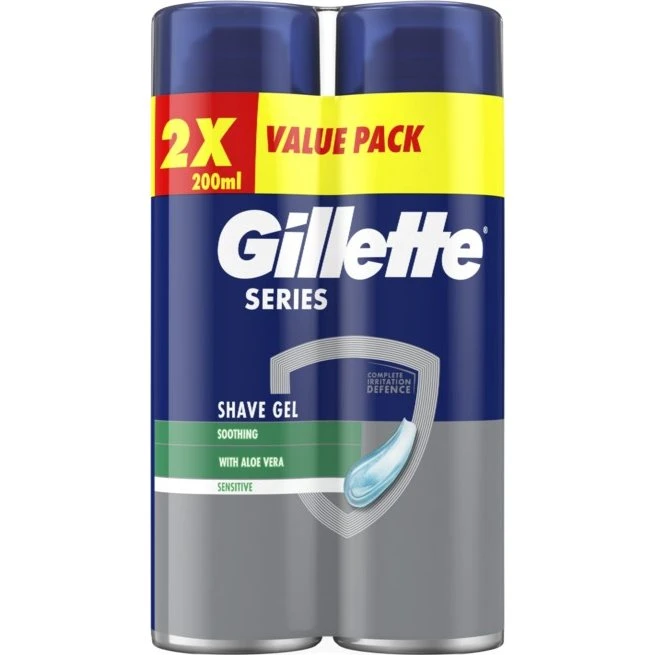 Gillette Series Sensitive barbergel 2 x 200 ml