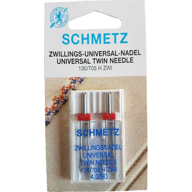 Schmetz Tvillinge Symaskinål 4,0/90 til Stretch og Jersey (2 stk)