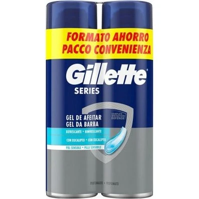 Gillette Series Barbergel til sensitiv hud 2x200 ml