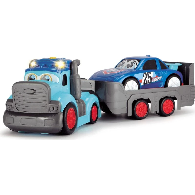 Dickie Toys Trucker Legetøjstransporter med Racerbil