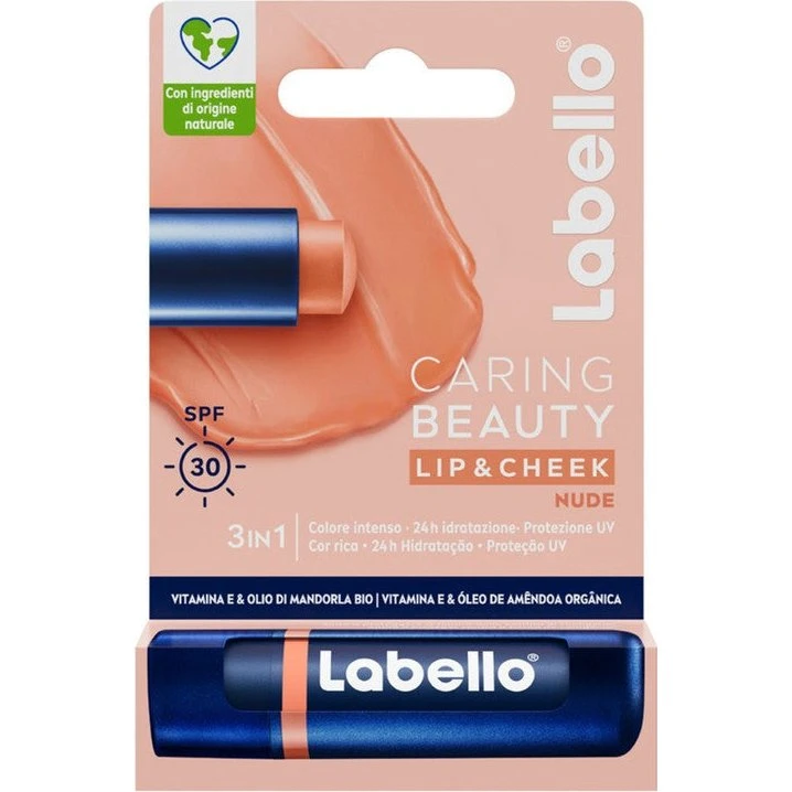 Omsorgsfuld Beauty 3-i-1 Nude Lips & Cheeks SPF30