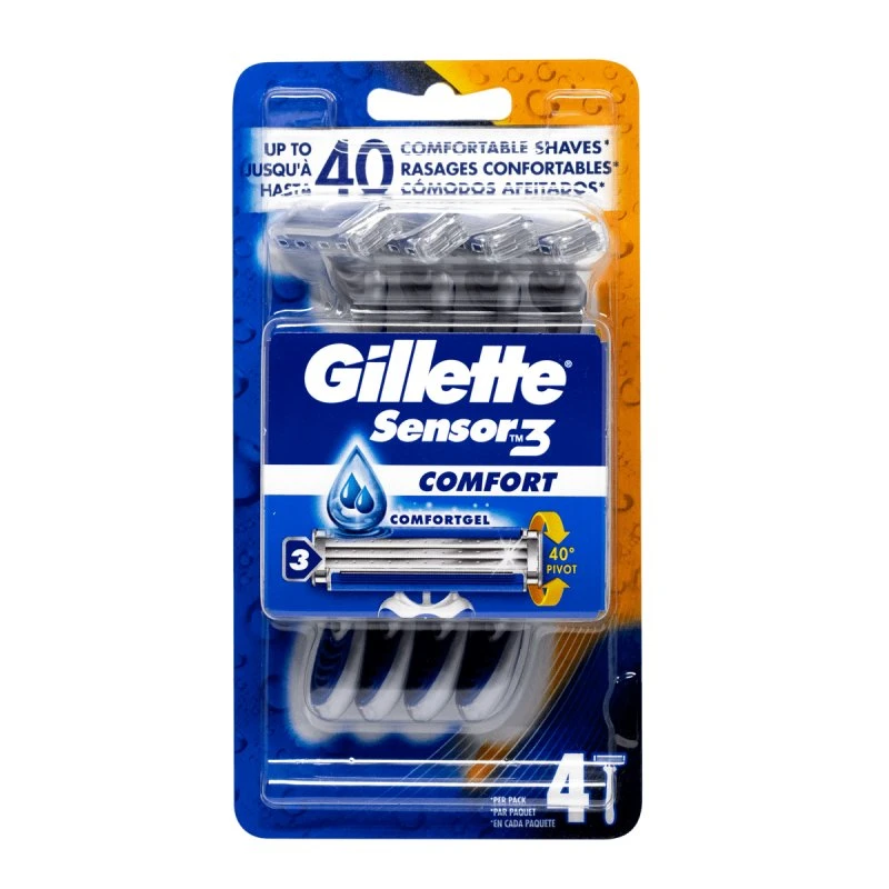 Gillette Sensor3 Comfort engangsbarbermaskiner 4 stk