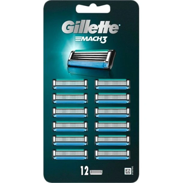 Gillette Mach3 Vertical 12 stk barberblade