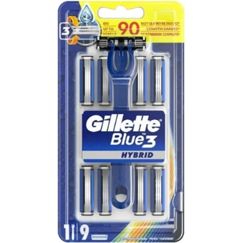 Gillette Blue 3 Hybrid barberskraber + 9 barberblade