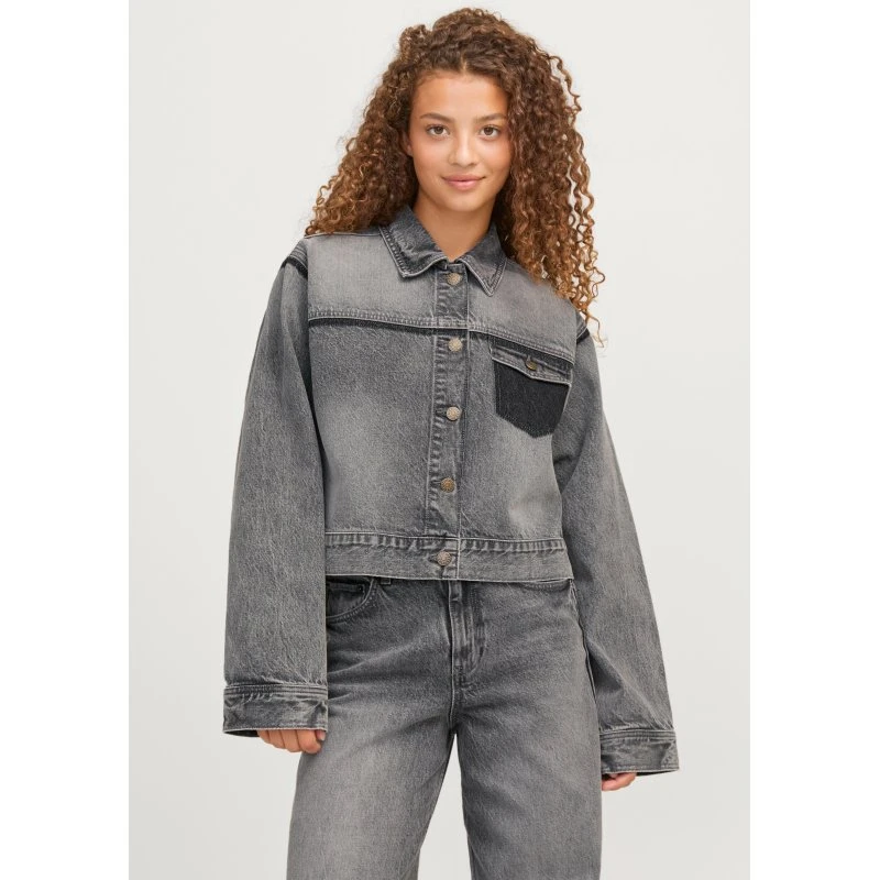 JXFIONA Regular Denimjakke – Medium Grey (Stone Wash)