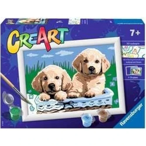 Ravensburger CreArt Painting by Numbers - Cute Puppies